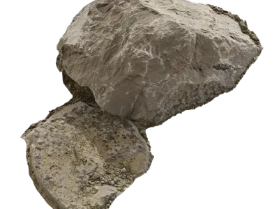  Large &amp; Flat Beach Rock Cluster Model 