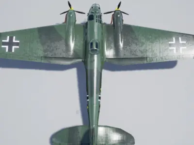Heinkel 111 Low-poly 3D model