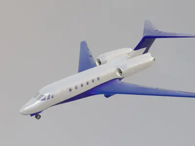 Cessna 680  jet airplane 3D model