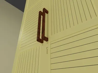 Modern Wardrobe 3D Model Low Poly Free low-poly 3D model
