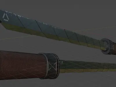 Hardsurface sci-fi sword Free low-poly 3D model