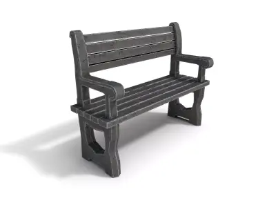 Bench Low-poly 3D model