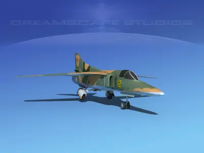 Mig-27 Flogger LP Russia 2 Low-poly 3D model