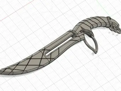Warframe Pangolin sword 3D print model