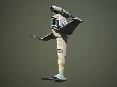 B Wing Star Wars 3D model
