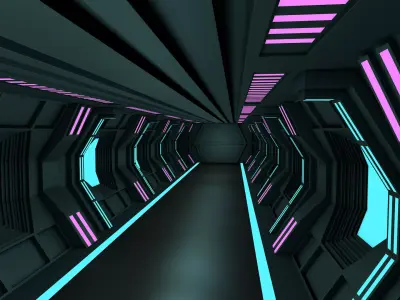 Sci Fi Corridor 3D model 176