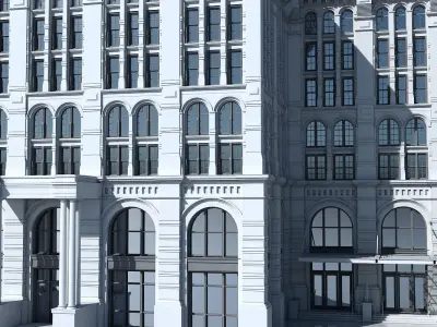 Commercial Building Facade 21 3D model