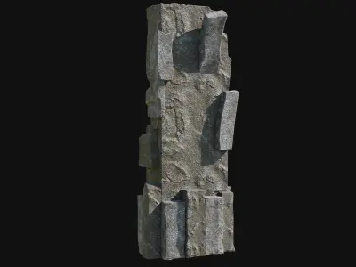 STONE MONUMENTS TOTEMS PORTAL GATE TOTEM ROCK ANCIENT COLLECTION Low-poly 3D model