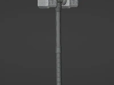  Steel Hammer 02 3D model