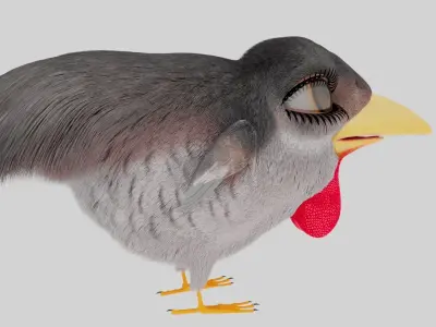 Bird Pheasant Low-poly 3D model