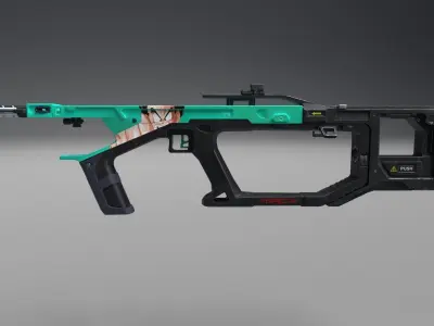 sci-fi gun Free 3D model