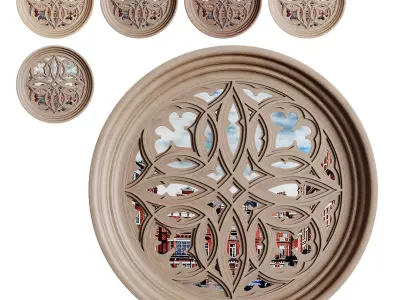 Gothic Window 01 3D model