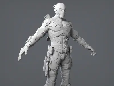 Sci-Fi Military Mercenary 3D model