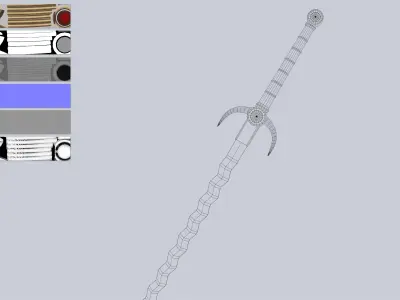 Flamberge Low-poly 3D model order