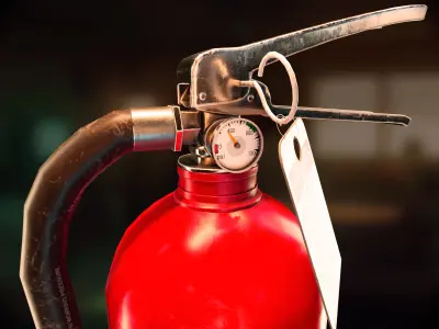  Fire Extinguisher - Game ready props VR Low-poly 3D model