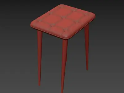 stool with wooden legs Free 3D model