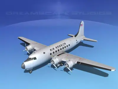 Douglas DC-4 Air America 3D model
