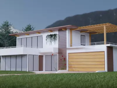 realistic house Free 3D model