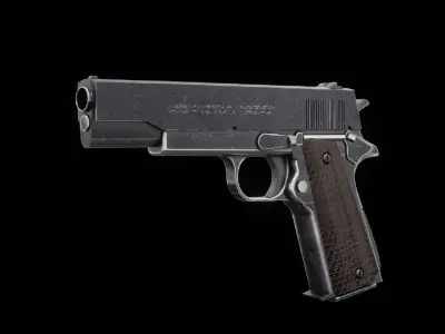 Colt 1911 3D model Low-poly 3D model