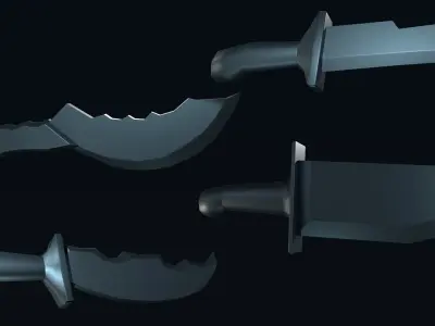 20 DAGGER BASE MESH-VOL02 Low-poly 3D model