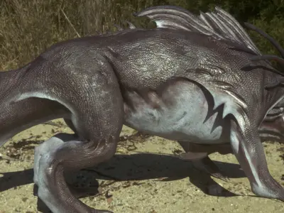 Mutant Fish Sea Creature Model 3D model