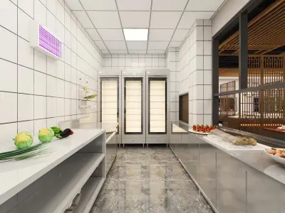 chefs restaurant panoramic A of 3D model