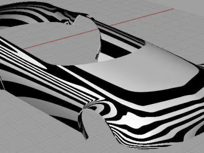 Car silver Free 3D model