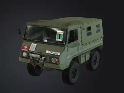 Military Vehicle Low-poly 3D model get