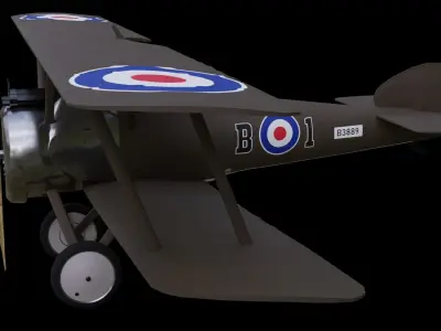 WWI Fighter Plane Low-poly 3D model