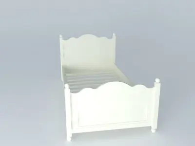 Old fashioned bed Free 3D model