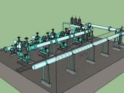 GAZ station 3D model