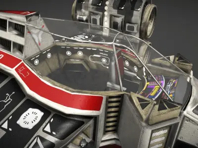 Small Spaceship  Low-poly 3D model