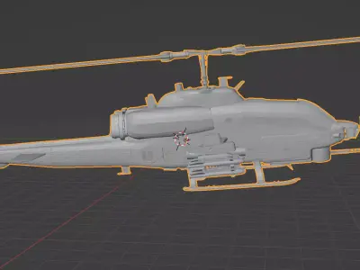 Bell AH-1 SuperCobra Printable Helicopter Model STL 3D print model