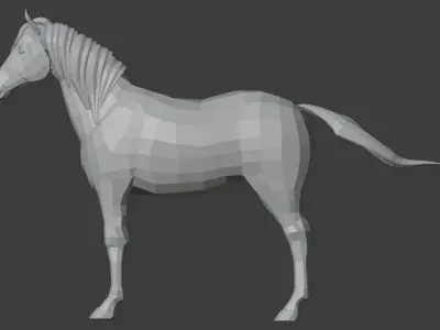 low poly 3d horse model Free 3D model