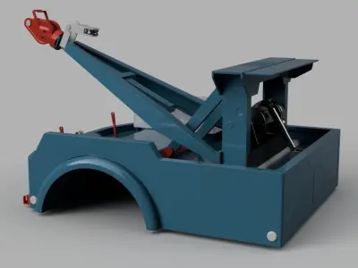 Industrial wrecker parts 3D model 3D model