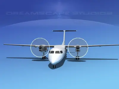 De havilland Canada DHC-8-Q300 LP SS  3D model