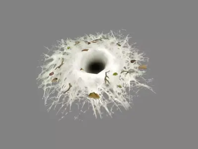 Wormhole - spider cave - lair Low-poly 3D model