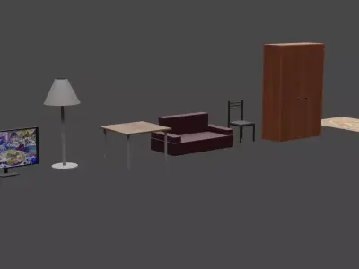 furniture asset pack Free 3D model