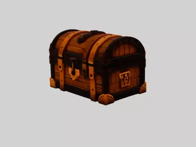 Treasure Chest Low-poly 3D model 17