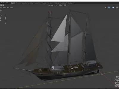 Sailing Ship Type V 3D model