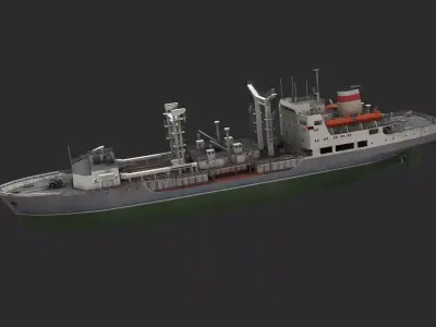 Dubna-tanker Low-poly 3D model