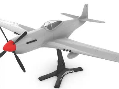P51 D Mustang 1-32 3D print model