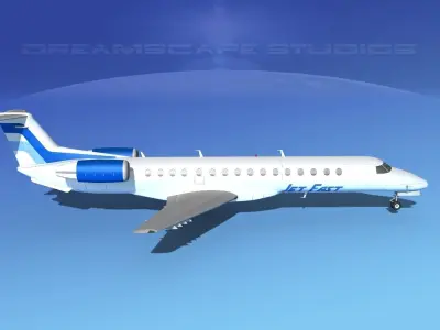 Embraer ERJ-140 Jet Fast 3D model