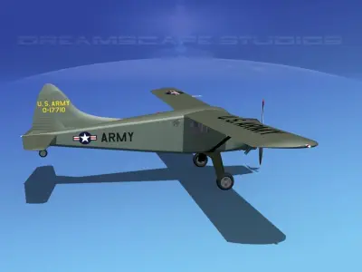 Dehaviland DH-2 Beaver US Army 4 3D model
