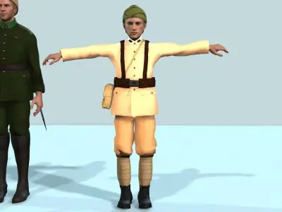 Canakkale Soldiers 3d Model 17 Different Models Low-poly 3D model
