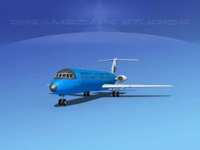 Douglas DC-9-40 Braniff intl 3D model