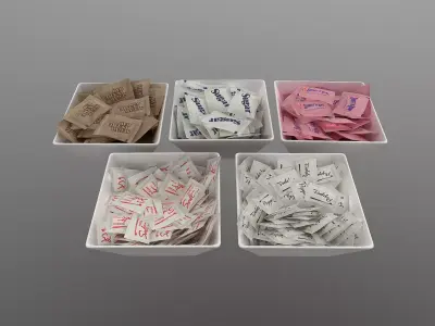 Dry Condiment Packets - High-Quality 3D Models 3D model