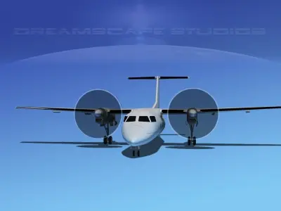 De havilland Canada DHC-8-100 LP SS 3D model