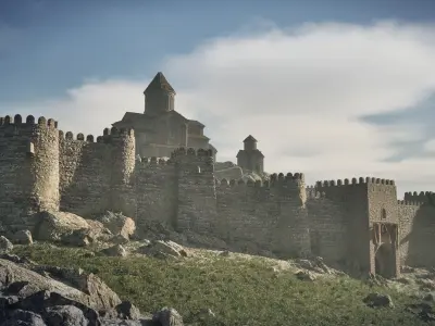 Modular Fortress and Church Kit - Unreal Engine Low-poly 3D model