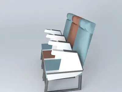dfg three airplane seats - three airplane seats Free 3D model